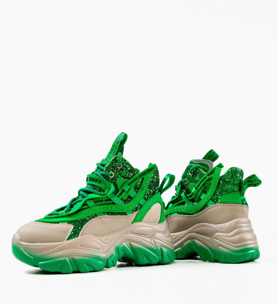 Poze Sneakers dama Iuventa Verzi depurtat.ro 