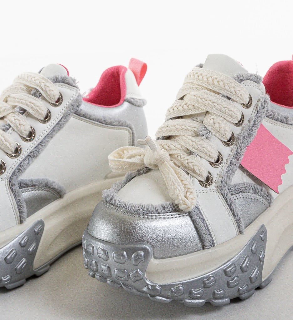 Sneakers dama Leleka Argintii - 5 | YEO