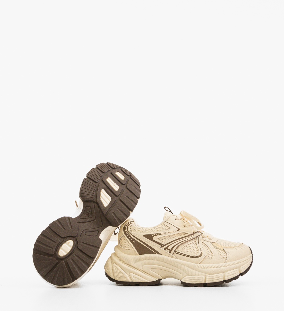 Sneakers dama Liisa Bej 2 - 4 | YEO