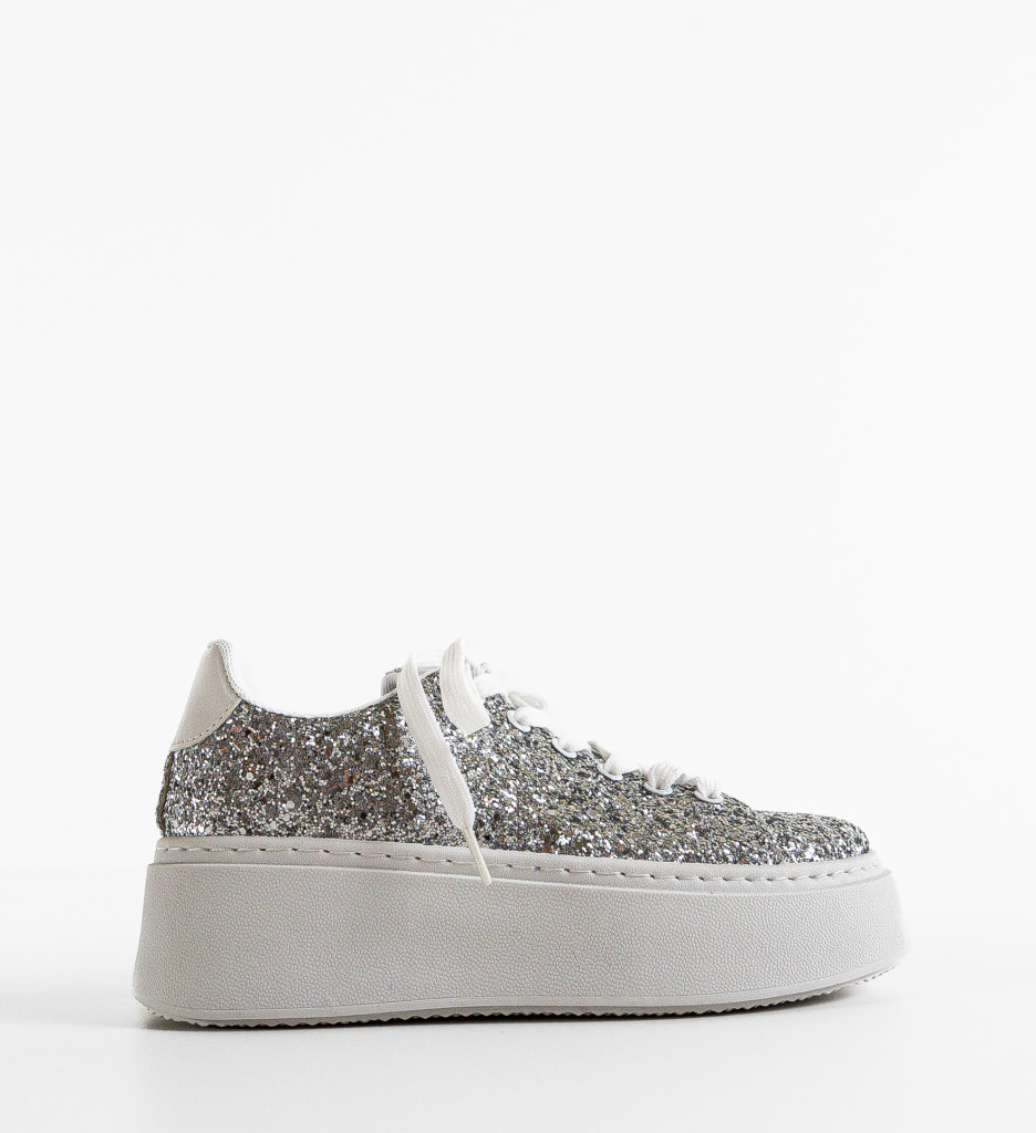 Sneakers dama Nisipo Argintii - 4 | YEO