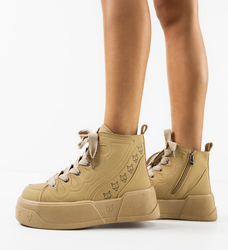 Sneakers dama Piret Khaki - 3 | YEO