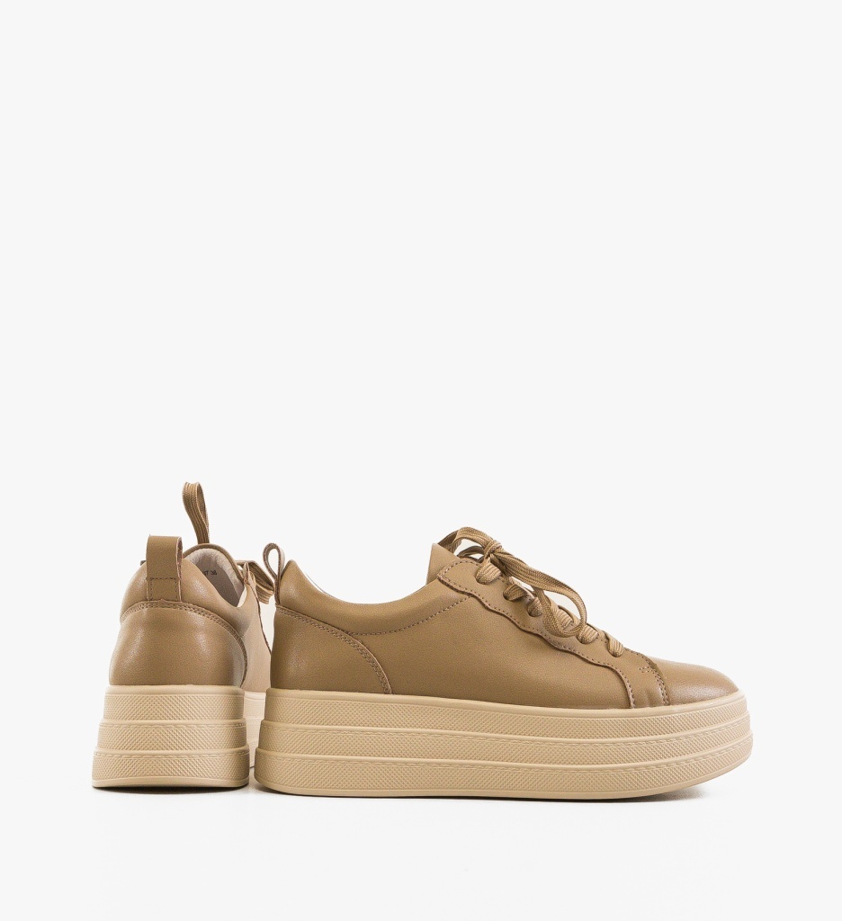 Sneakers dama Praka Bej - 5 | YEO