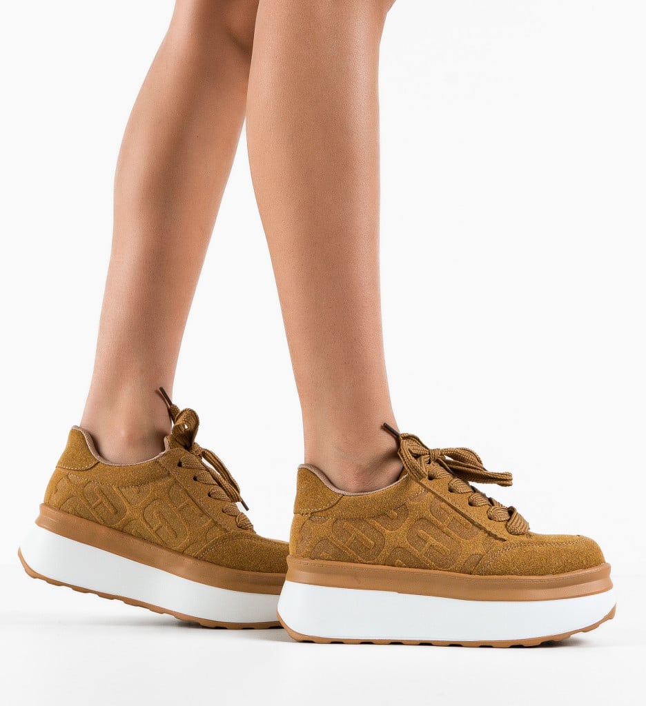 Sneakers dama Uggety Camel - 1 | YEO