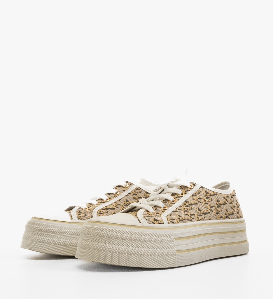 Sneakers dama Vidia Bej - 4 | YEO