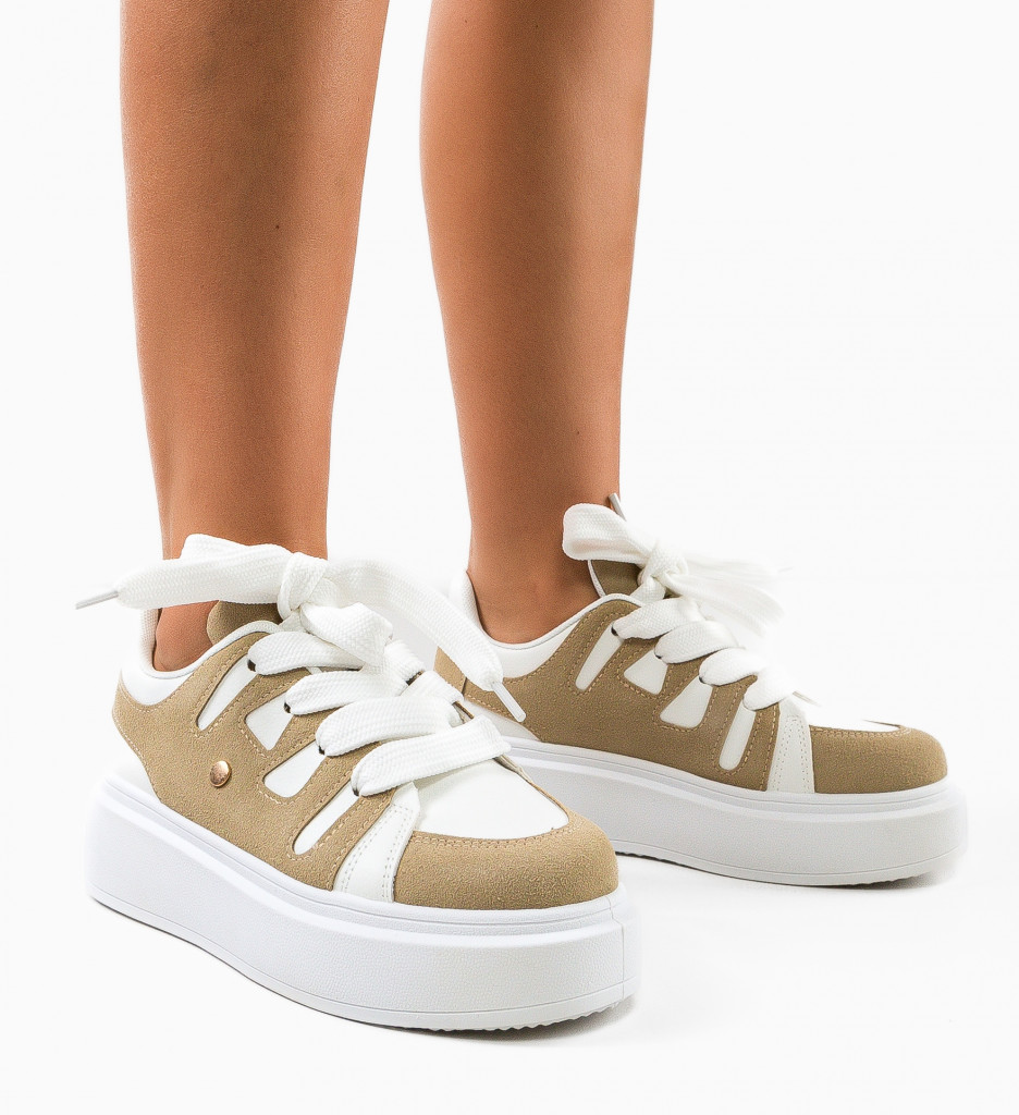 Sneakers dama Zohai Khaki - 1 | YEO