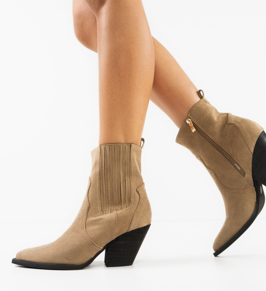 Botine dama Artegon Khaki - 1 | YEO