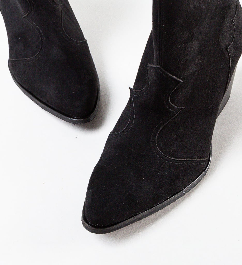 Botine dama Bonate Negre - 4 | YEO