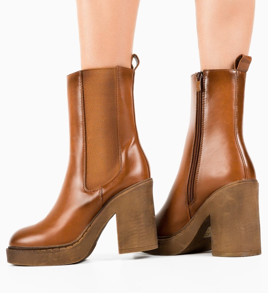 Botine dama Justi Camel - 3 | YEO