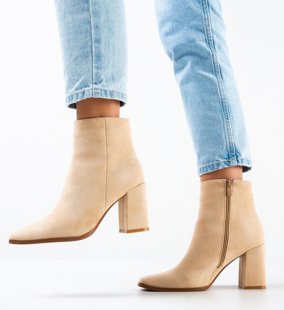Botine dama Kyra Bej - 2 | YEO