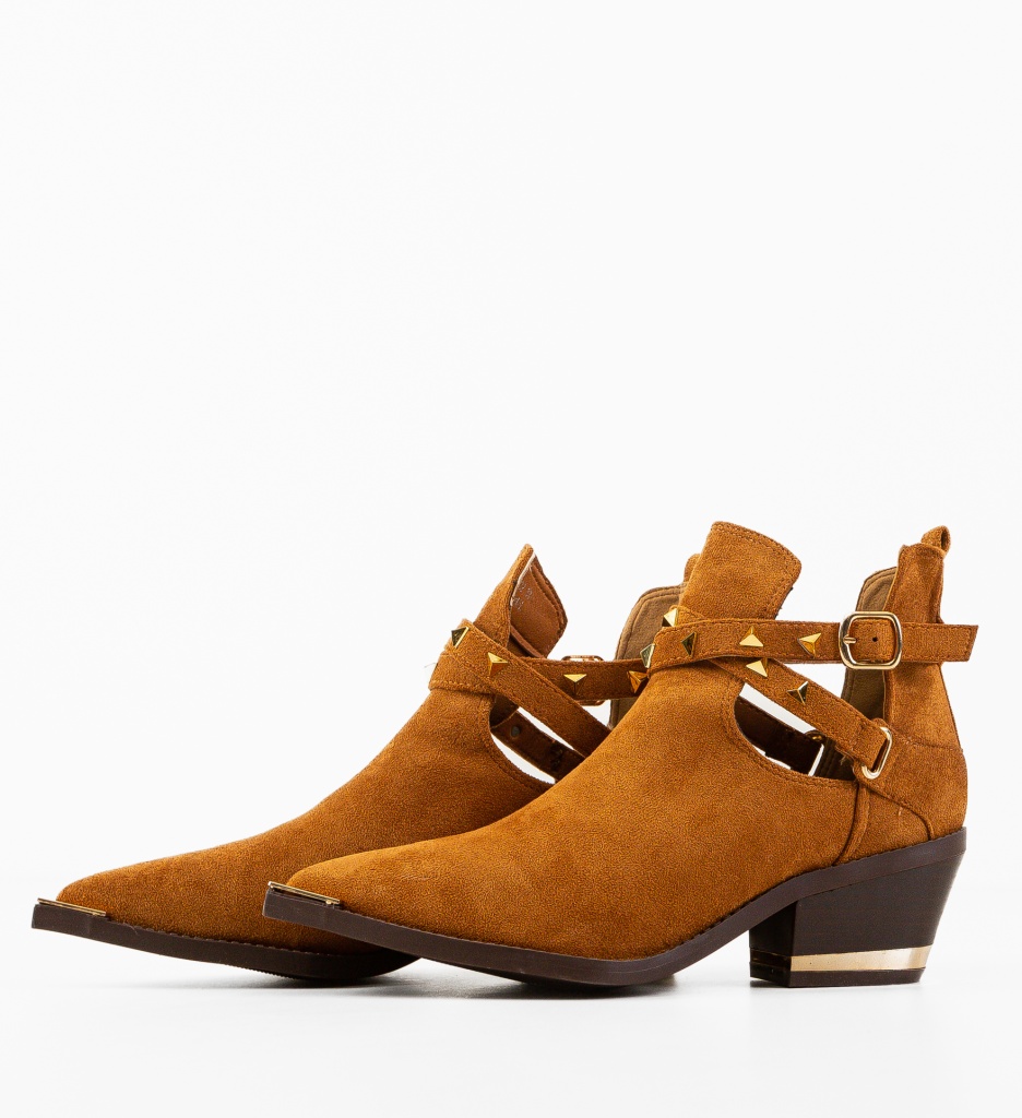 Botine dama Qamar Camel - 4 | YEO