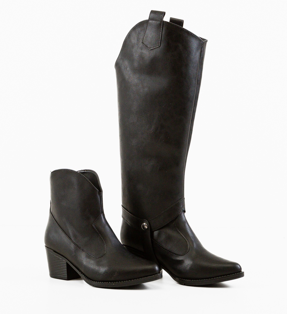 Poze Cizme dama Duosa Negre depurtat.ro 