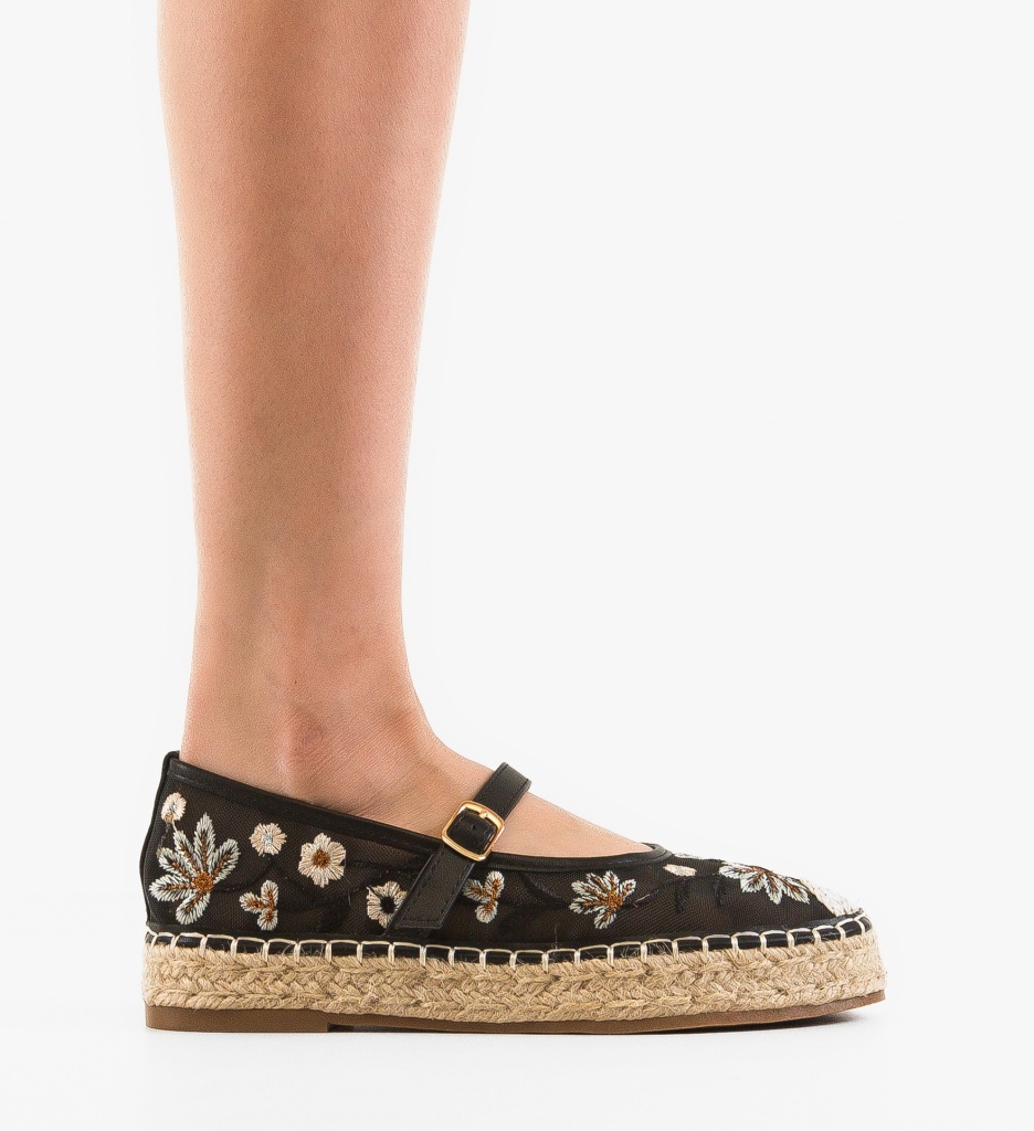 Espadrile dama Mason Negre - 5 | YEO