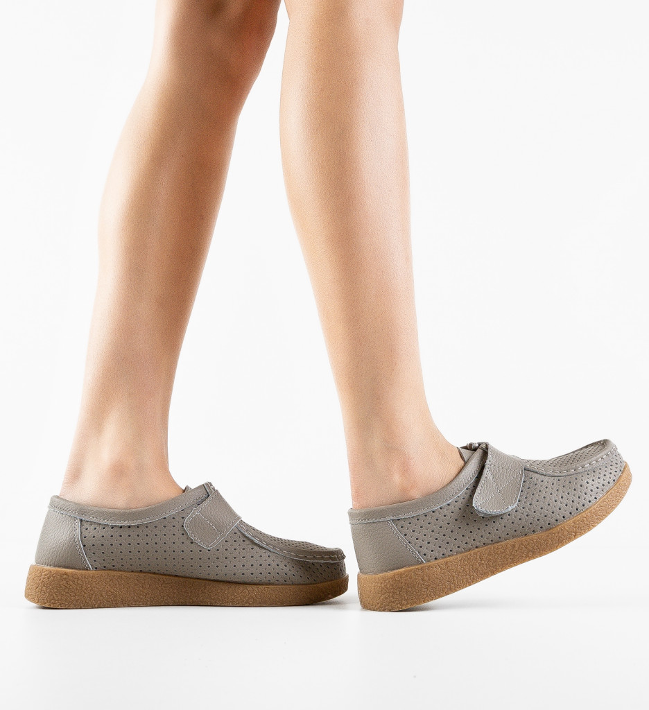 Mocasini Dambo Gri - 1 | YEO