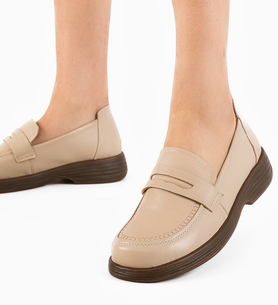 Pantofi Casual Byertes Bej - 3 | YEO