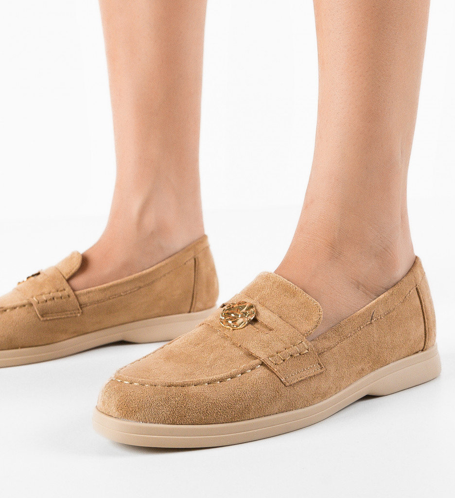 Pantofi casual dama Citrin Camel