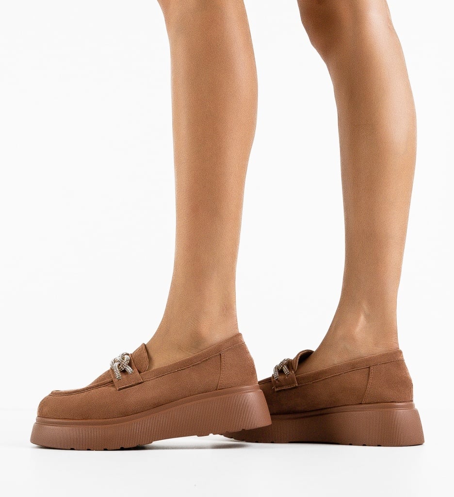 Pantofi Casual dama Hallel Camel - 2 | YEO