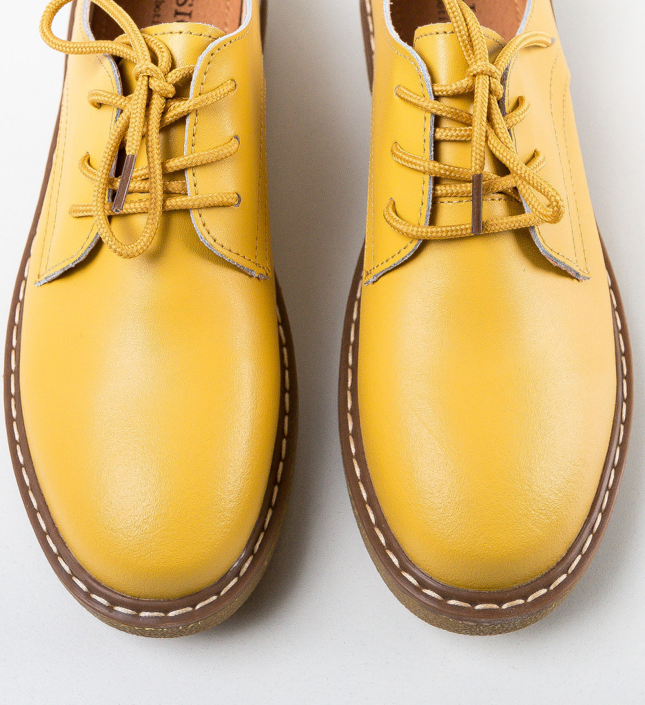 Pantofi Casual Doria Galbeni - 5 | YEO