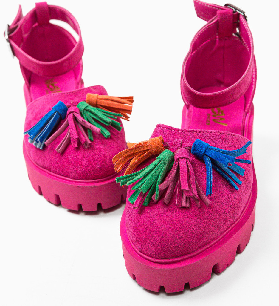 Pantofi Casual Jaila Fuchsia - 5 | YEO