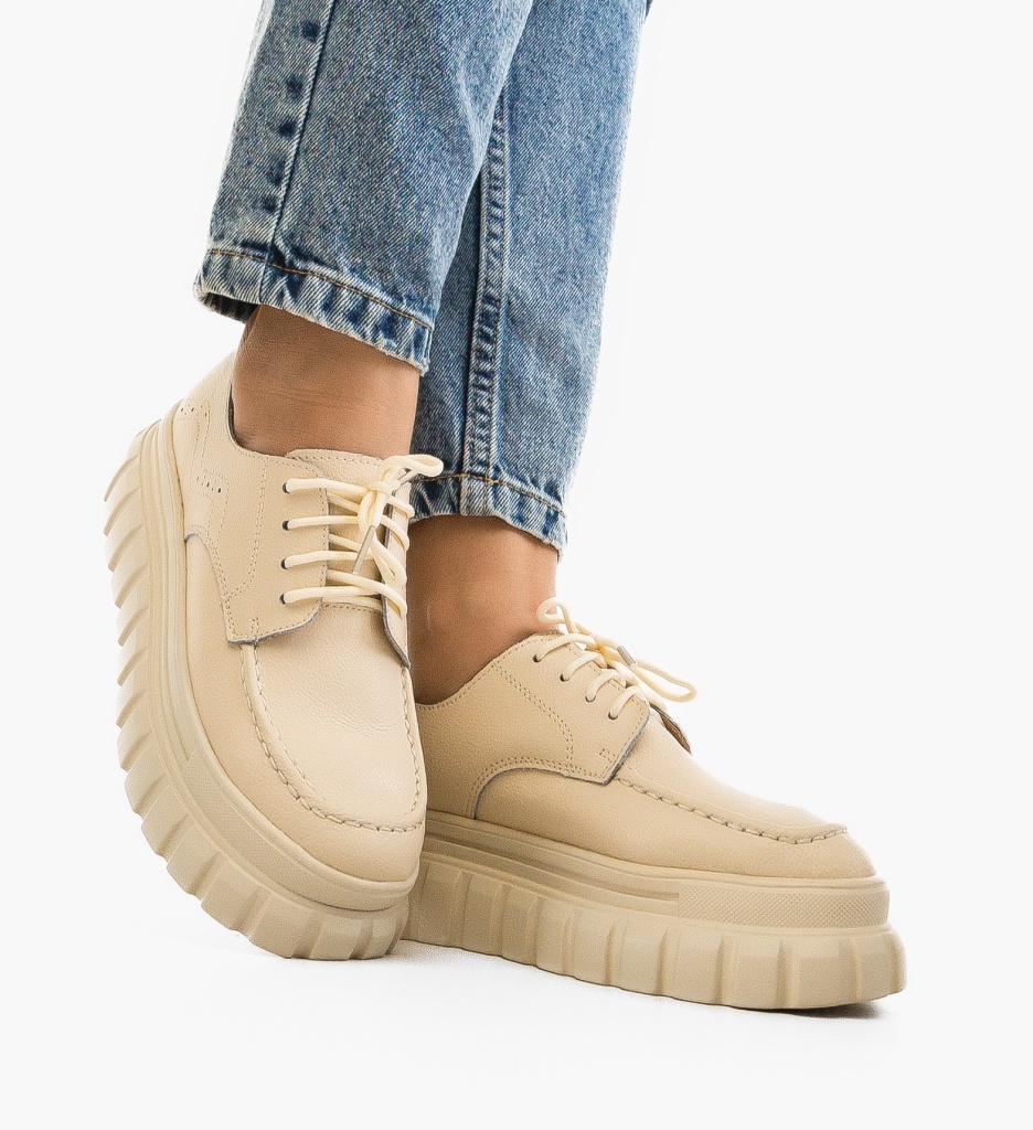 Pantofi Casual Loprem Bej - 1 | YEO