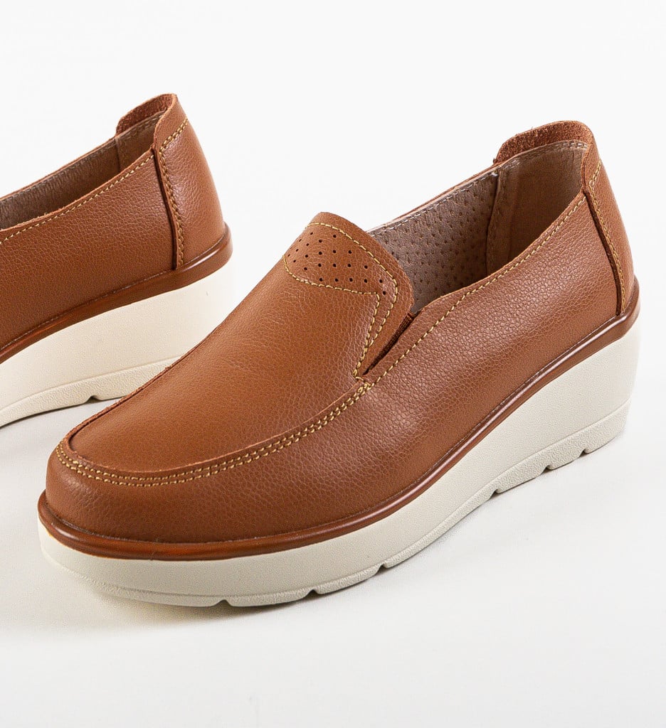 Pantofi Casual Sanam Camel - 5 | YEO