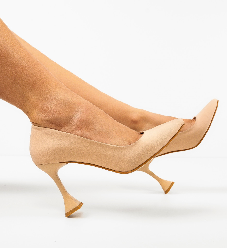 Pantofi cu toc Reaz Nude - 1 | YEO