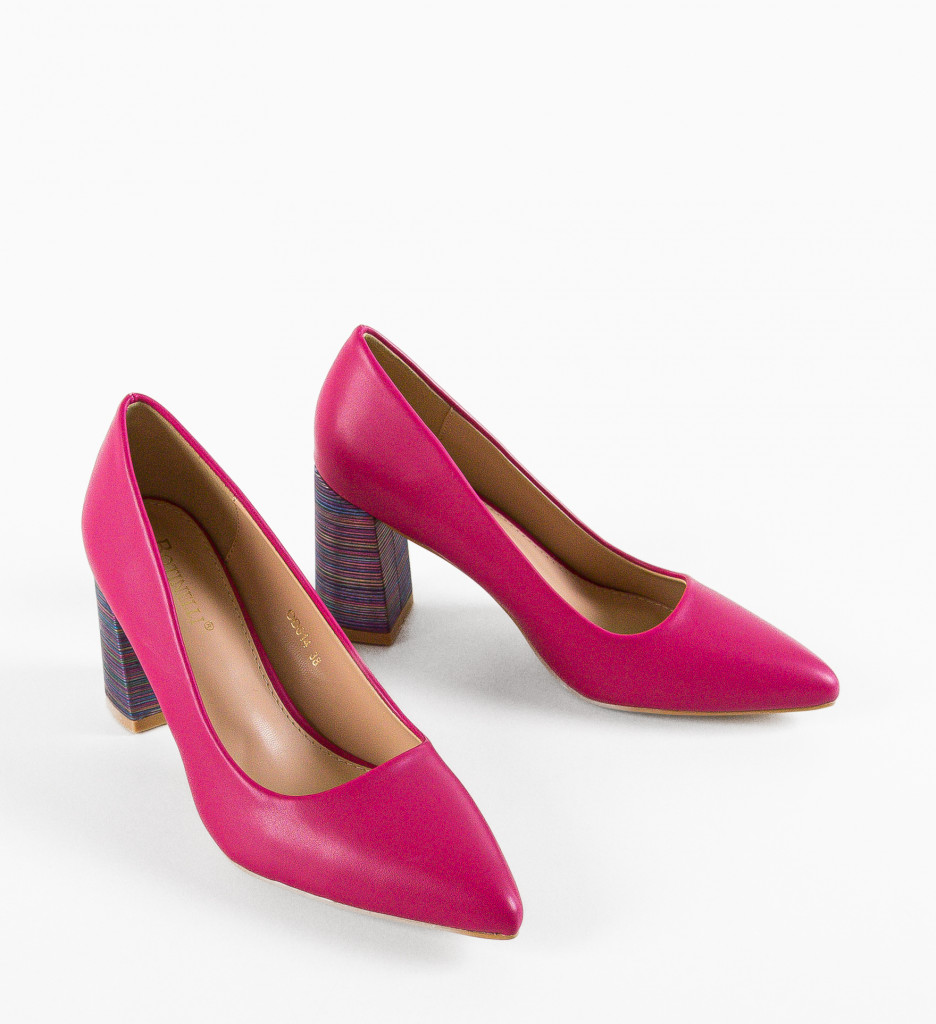 Pantofi cu toc Tuka Fuchsia - 5 | YEO