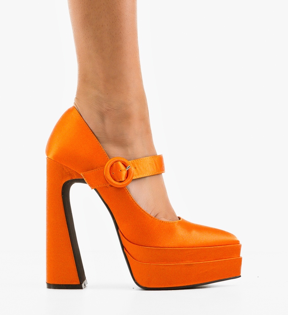 Pantofi dama Fobol Portocalii - 2 | YEO
