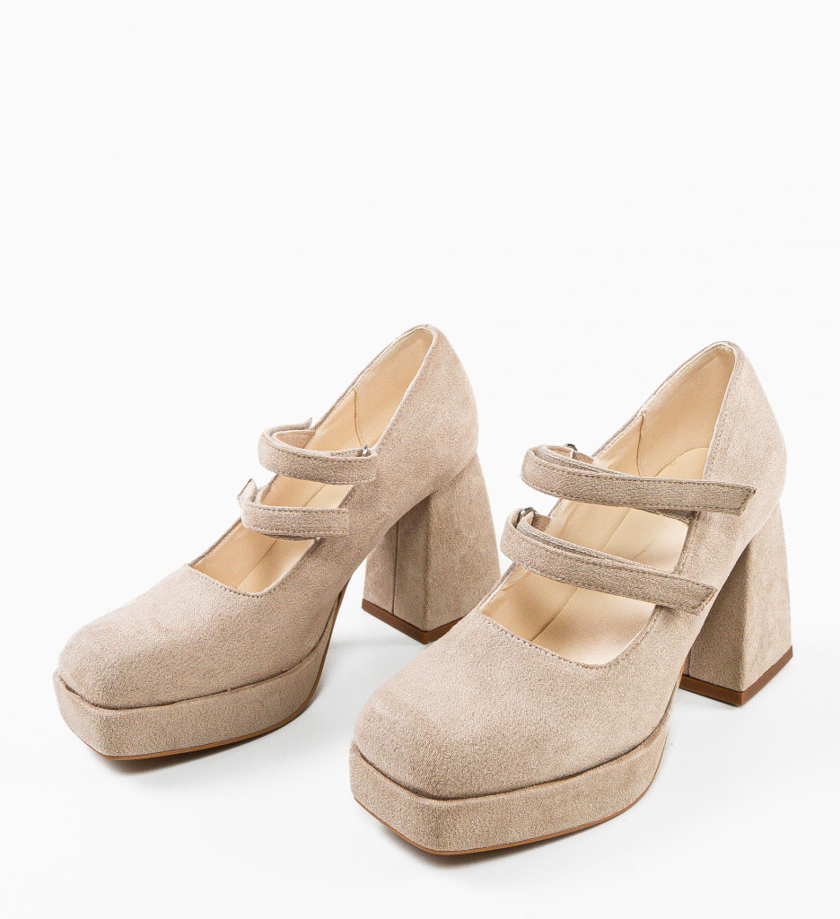 Pantofi dama Freyja Bej - 5 | YEO