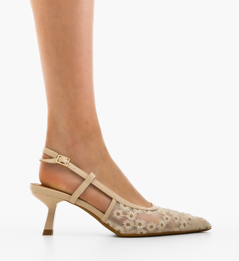 Pantofi dama Kylie Bej - 4 | YEO
