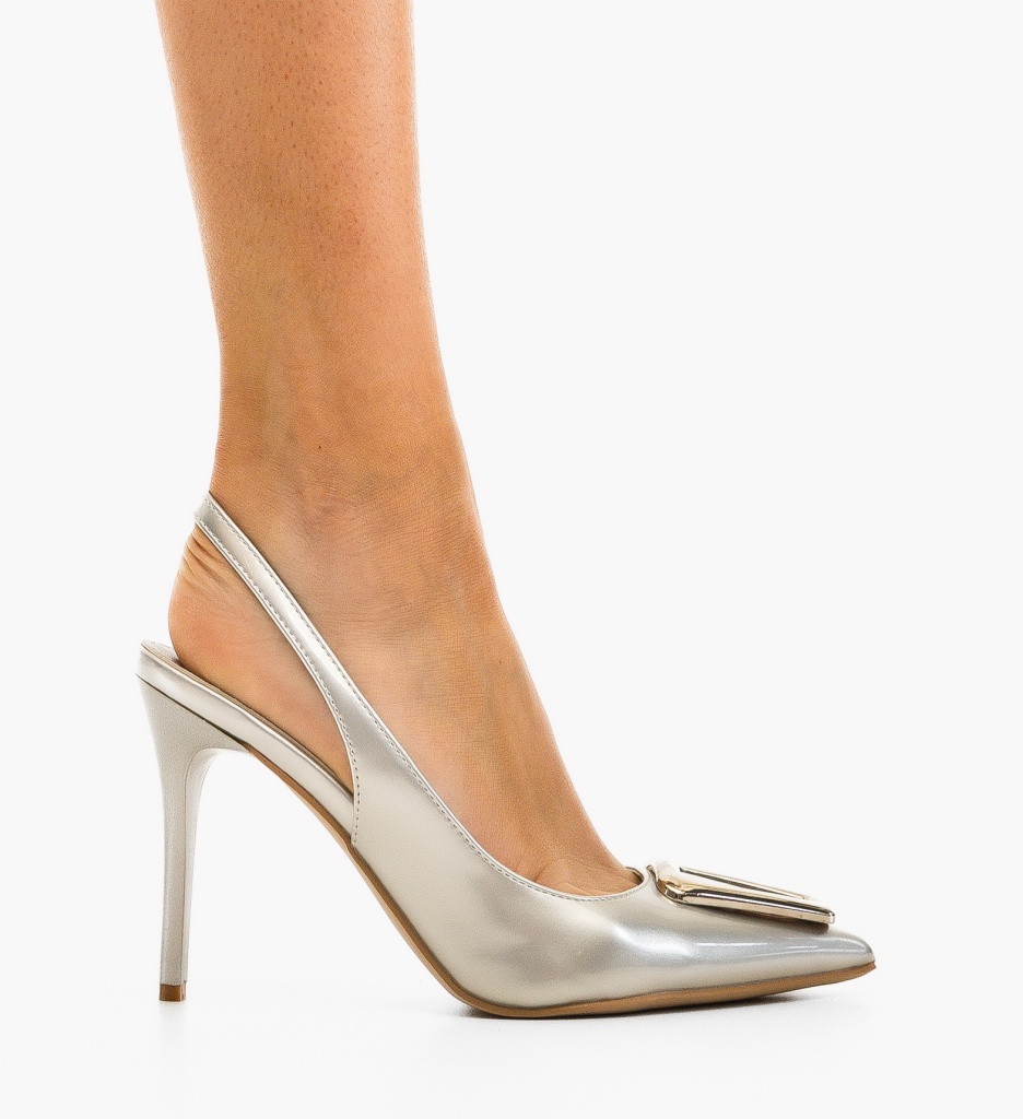 Pantofi dama Malas Argintii - 5 | YEO