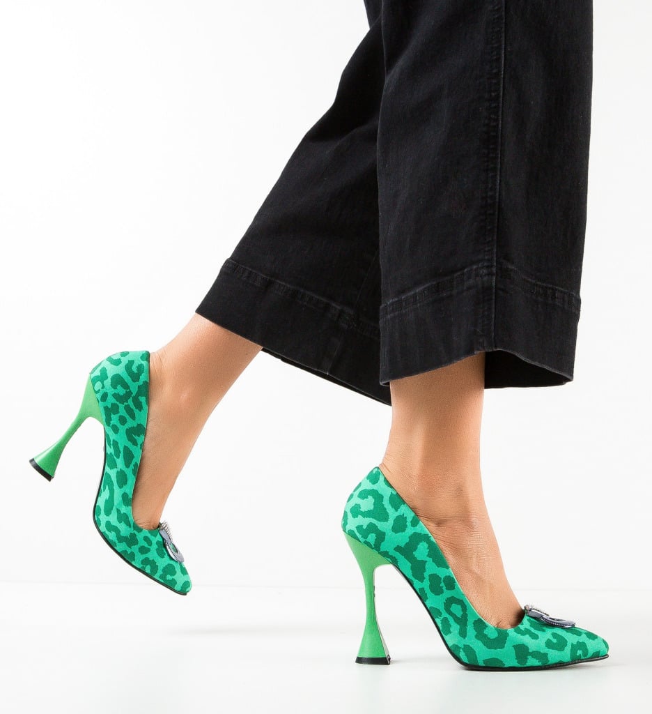 Pantofi dama Provok Verde - 1 | YEO