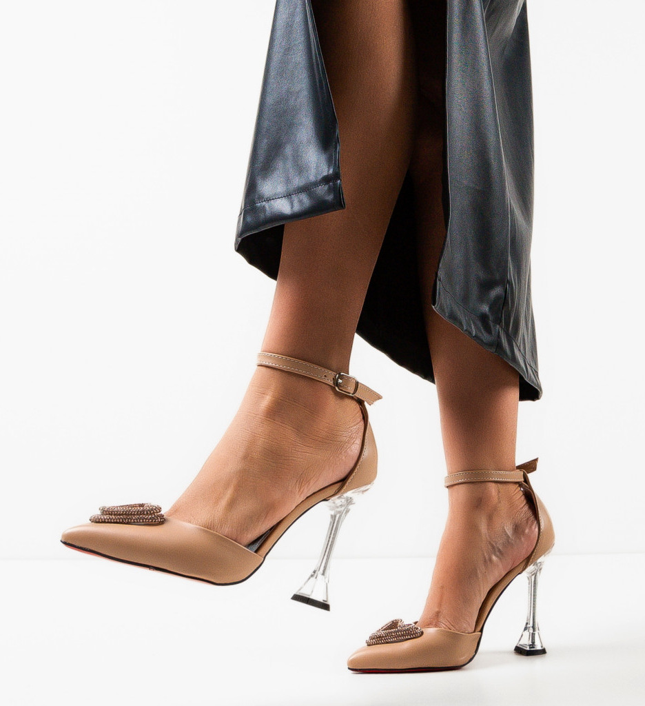 Pantofi dama Razaza Bej - 1 | YEO