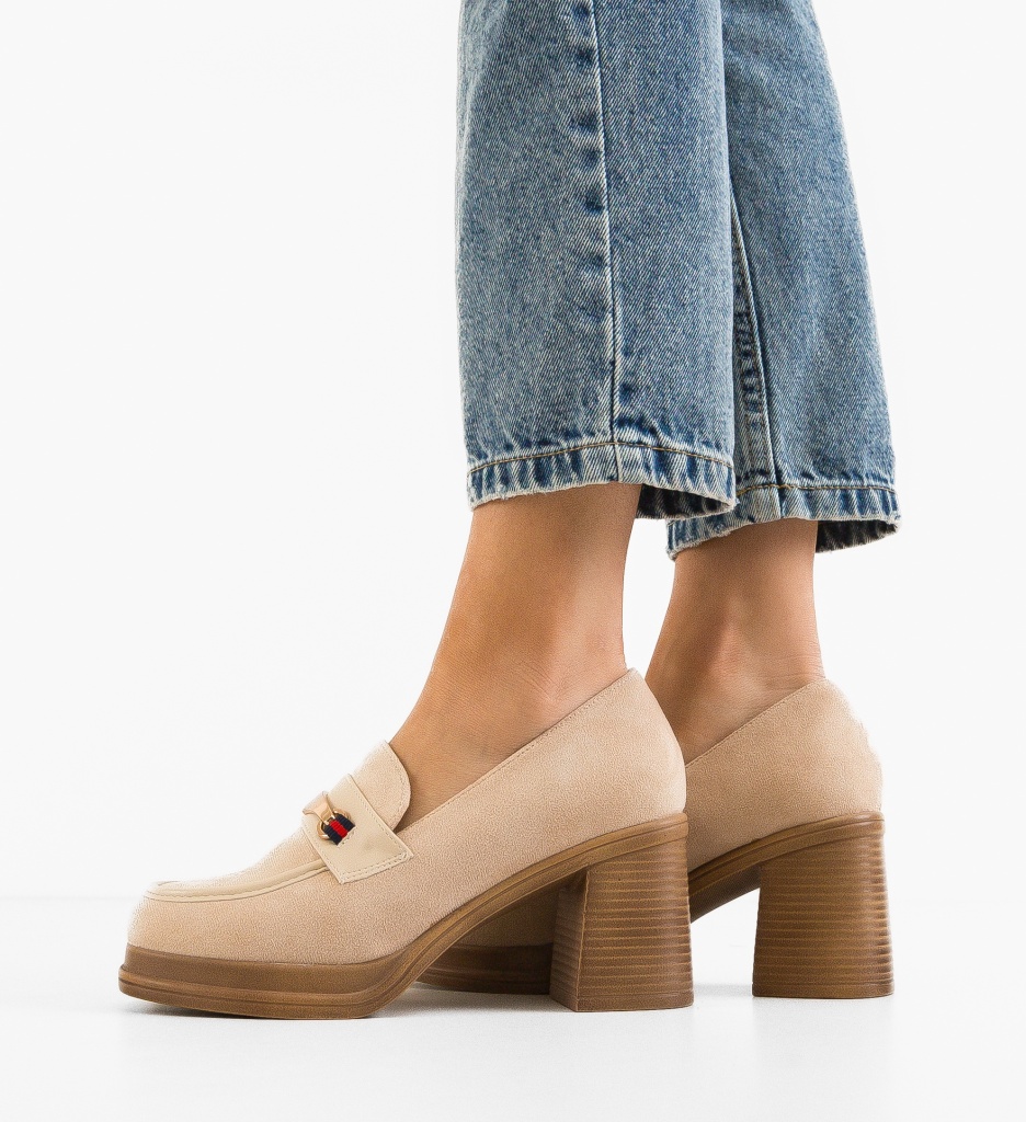 Pantofi dama Tamlan Bej - 1 | YEO