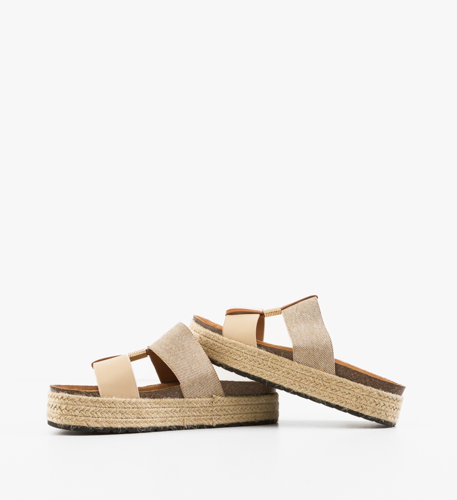 Papuci dama Artemisia Bej - 3 | YEO
