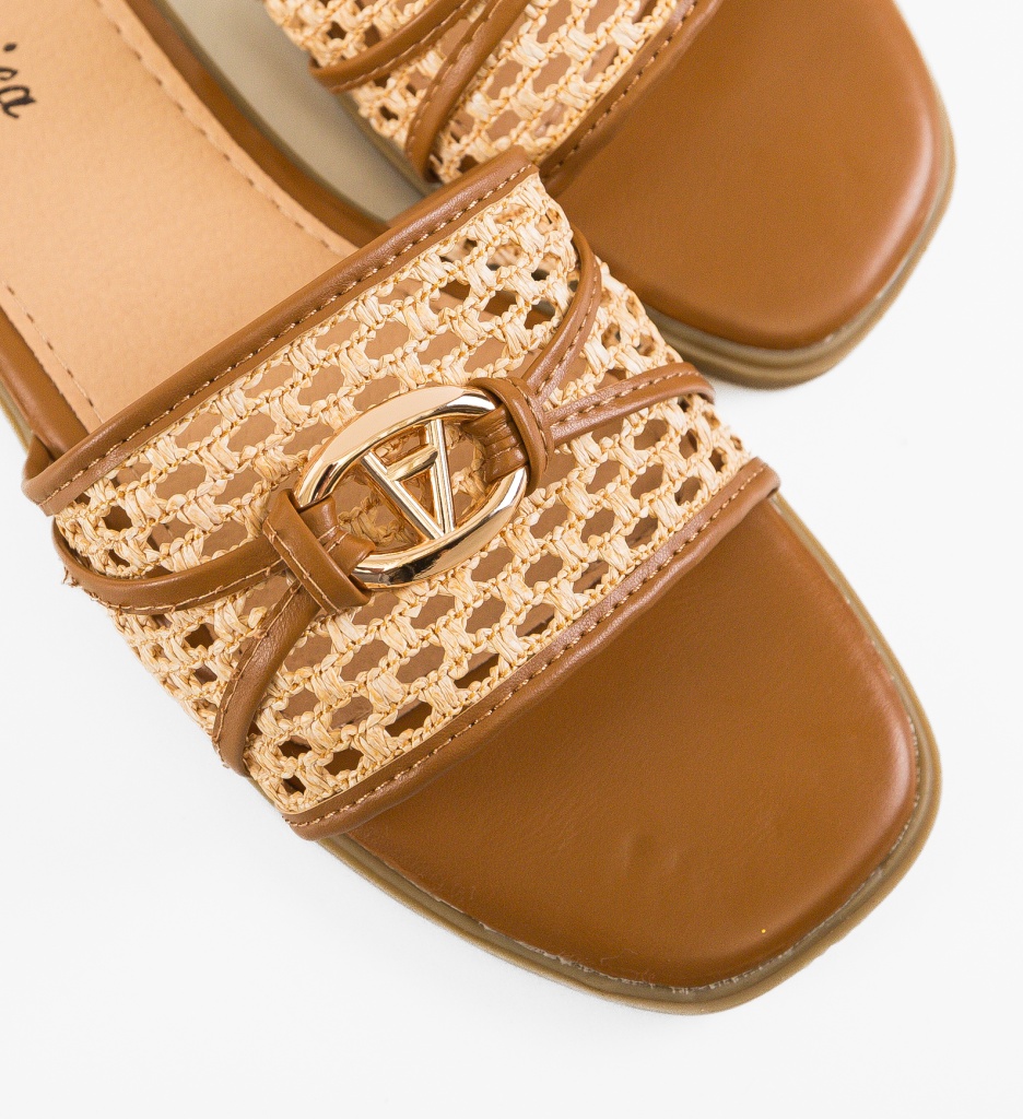 Papuci dama Madiha Camel - 5 | YEO
