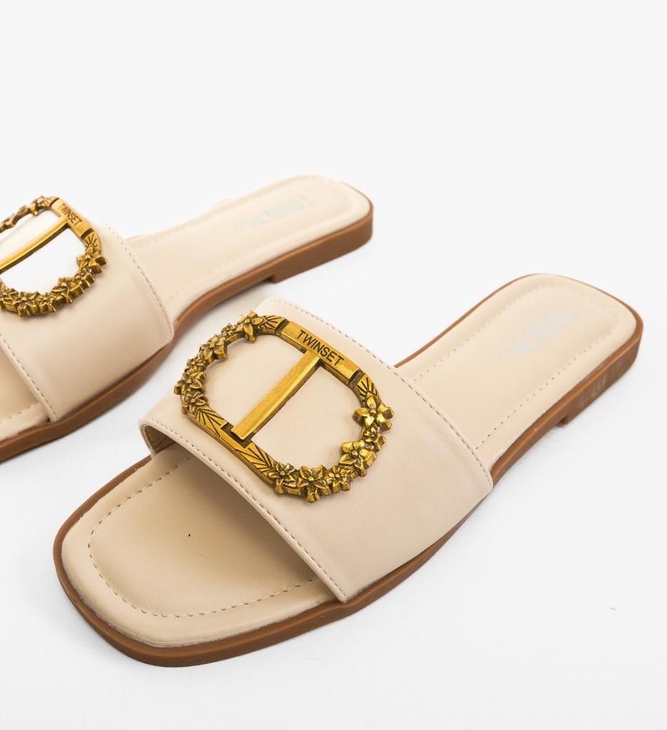 Papuci dama Twin Bej - 3 | YEO