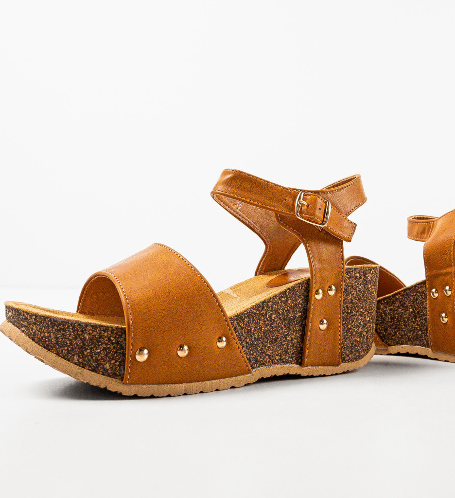 Platforme dama Macie Camel - 3 | YEO