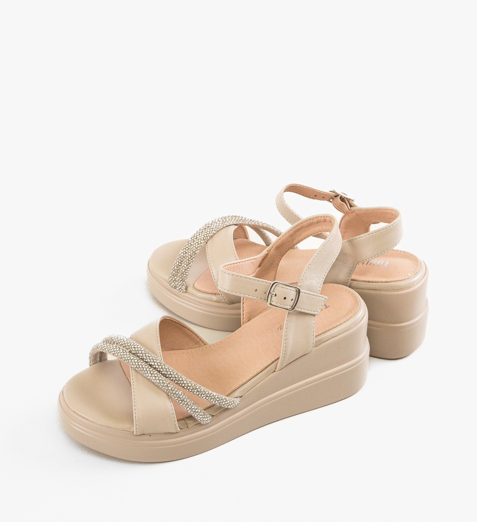 Platforme dama Mykfa Bej - 4 | YEO