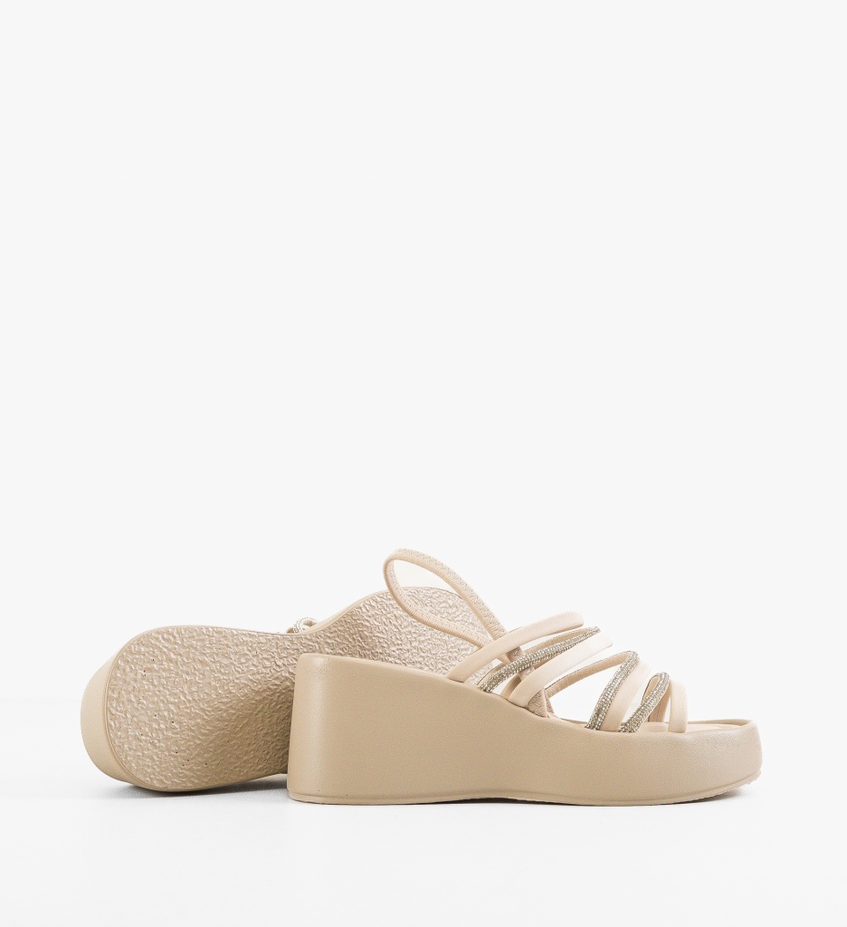 Platforme dama Popry Bej - 3 | YEO