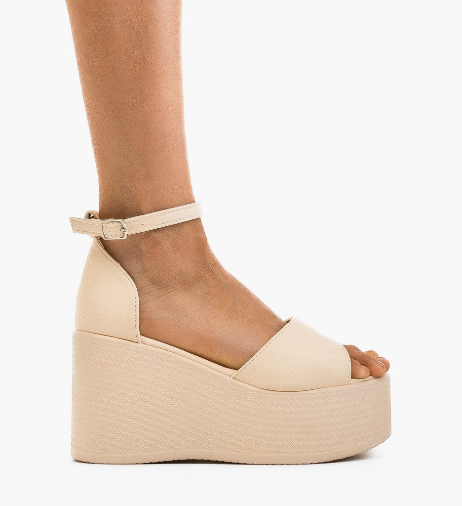 Platforme dama Tamar Bej - 4 | YEO