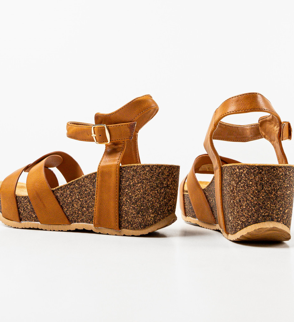 Platforme dama Villanueva Camel - 5 | YEO