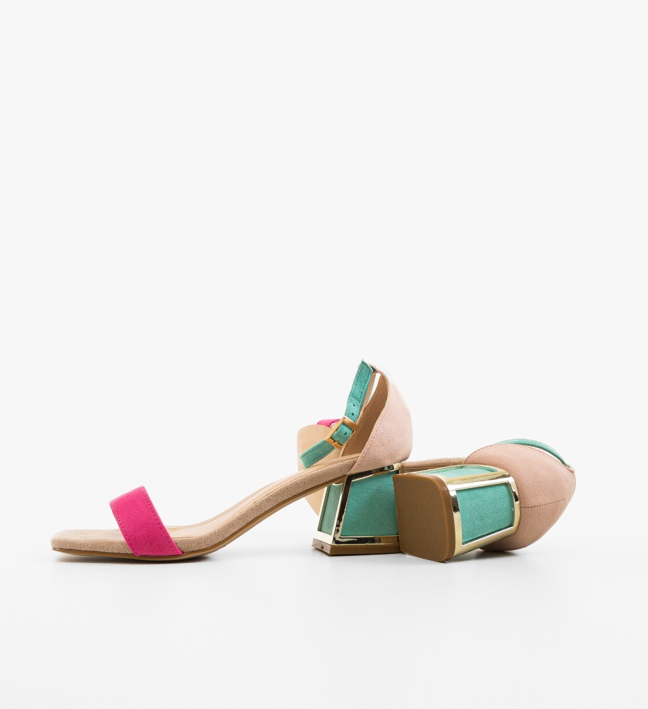 Sandale cu toc Bryan Fuchsia - 3 | YEO