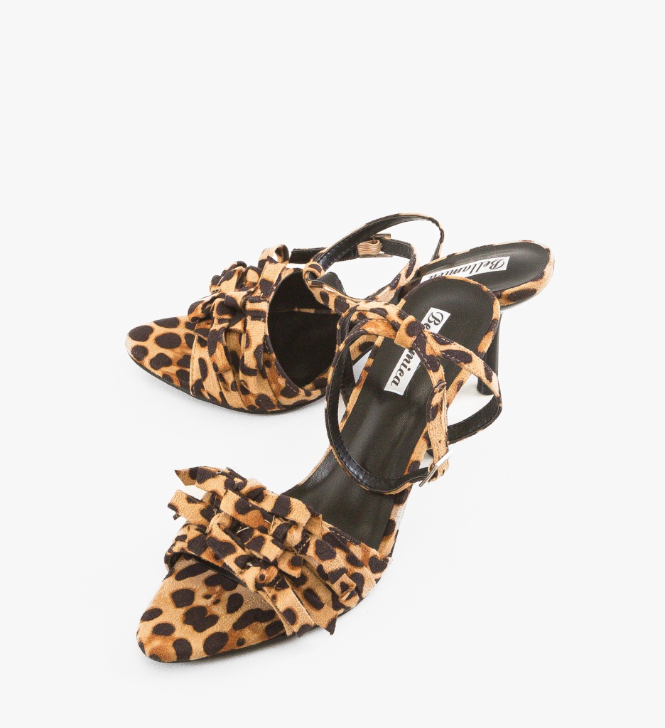 Sandale cu toc Devon Animal Print - 3 | YEO