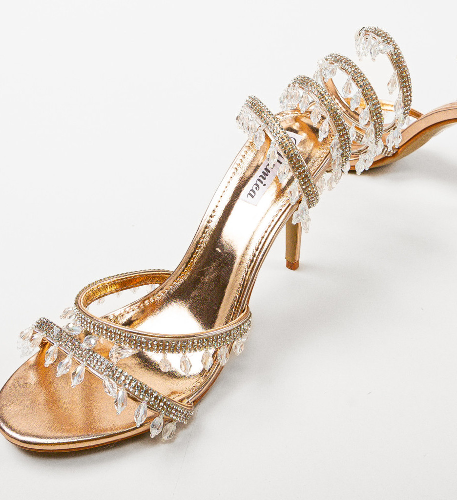 Poze Sandale cu toc Heather Aurii depurtat.ro 