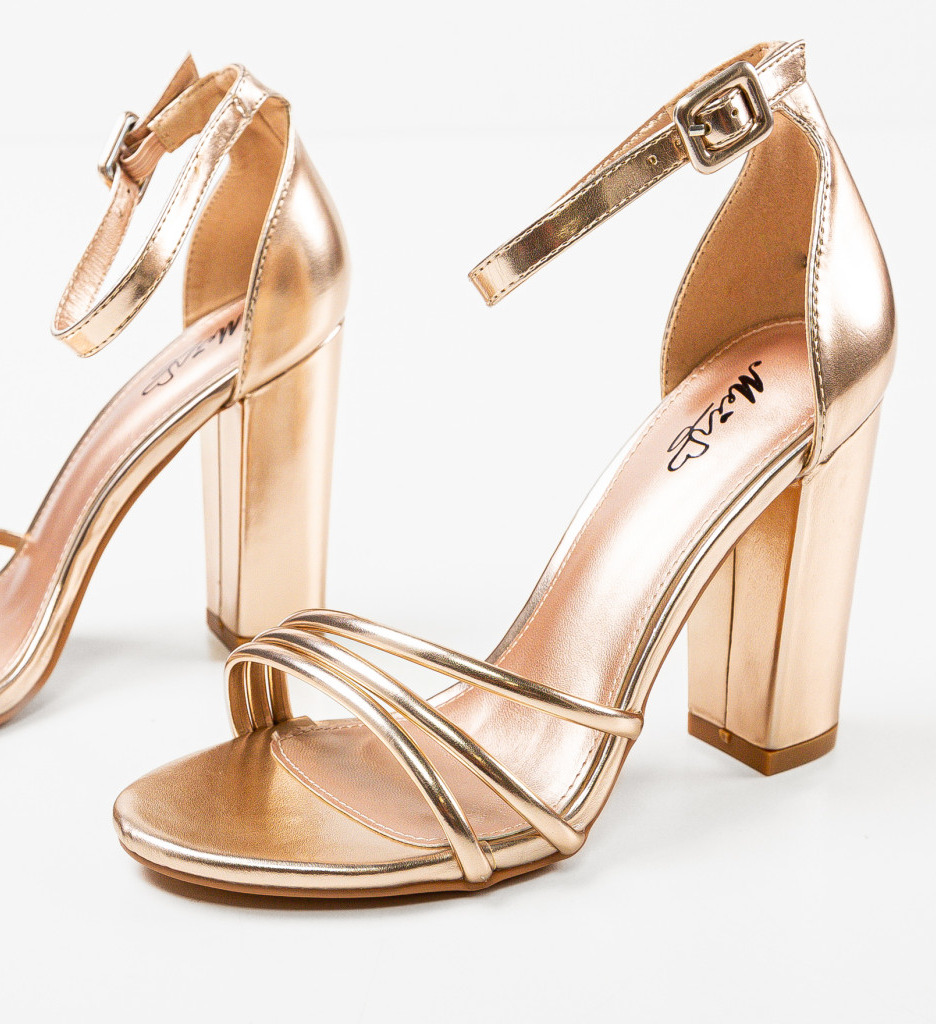 Poze Sandale cu toc Holt Aurii depurtat.ro 