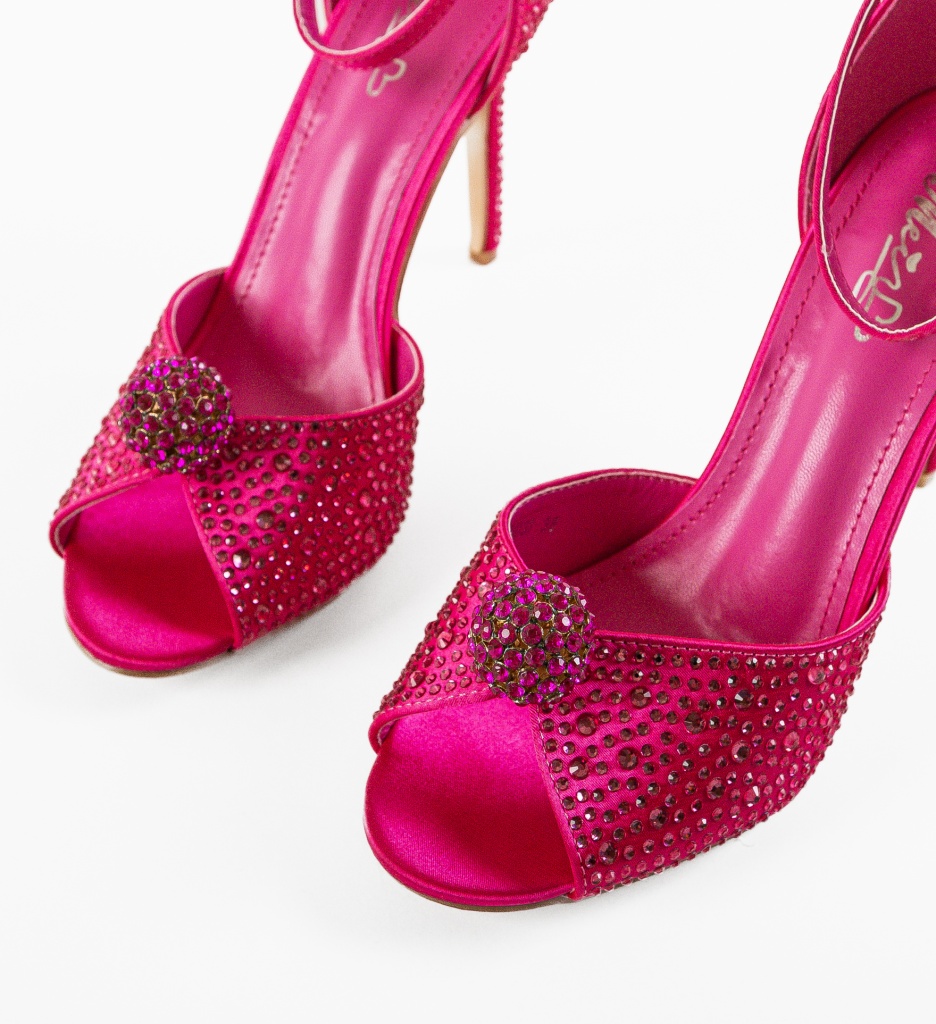 Poze Sandale cu toc Jahan Fuchsia depurtat.ro 
