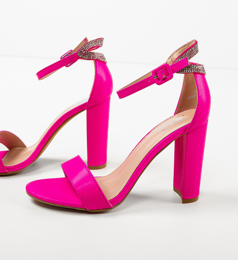 Poze Sandale cu toc Jalea Roz depurtat.ro 