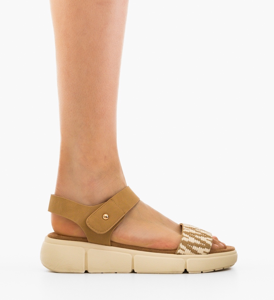Sandale dama Feciulia Khaki - 5 | YEO