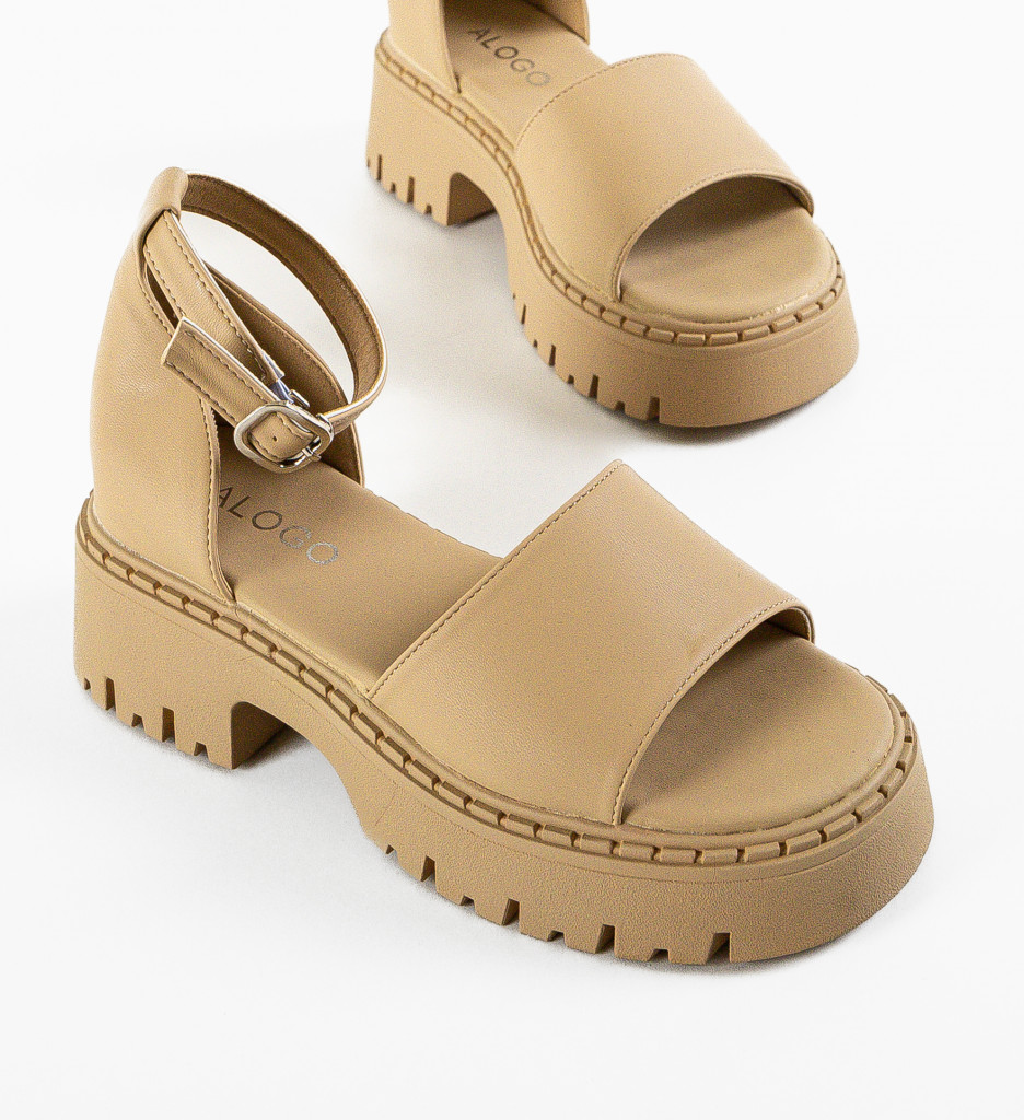 Sandale dama Helle Khaki - 5 | YEO