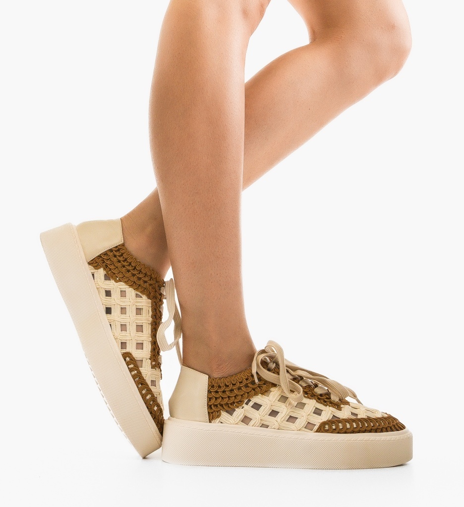 Sneakers dama Aihao Bej